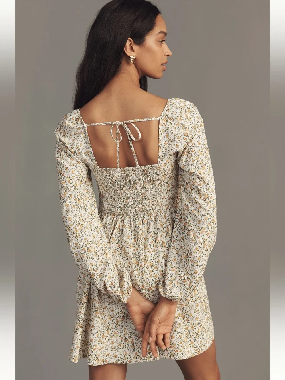 Anthropologie Coquette Cottagecore Floral Corset Mini Dress NWT L Flowy - Picture 6 of 13